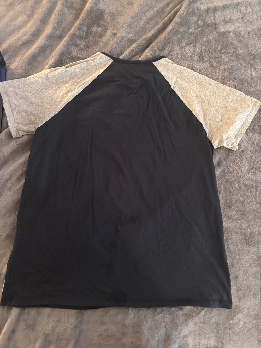 Paloma Wool Black Tee with Gray Raglan Sleeves - Picture 4 of 5